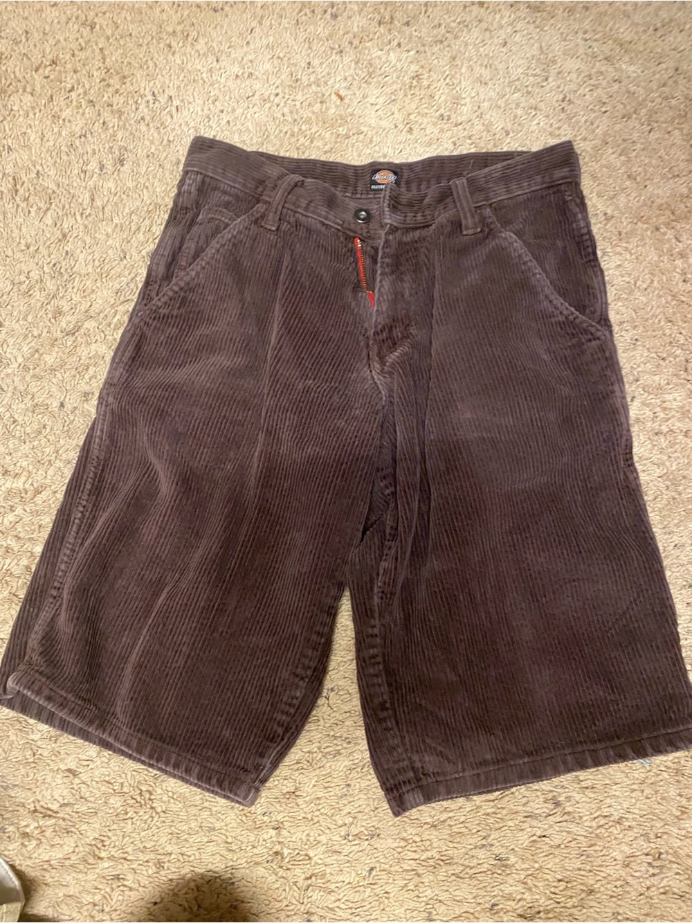 Dickies Men's Dark Brown Corduroy Shorts